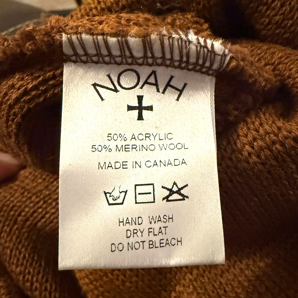 Noah NYC Floral Beanie Rust Brown Pink‎ Daisy Jacquard Knit Streetwear - Picture 5 of 6
